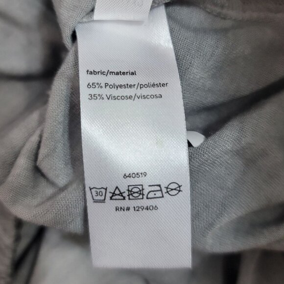 Venus Oversized Slouchy Top Gray 2X Long Sleeve Pullover Side Tie Grommets Rings - Picture 6 of 6